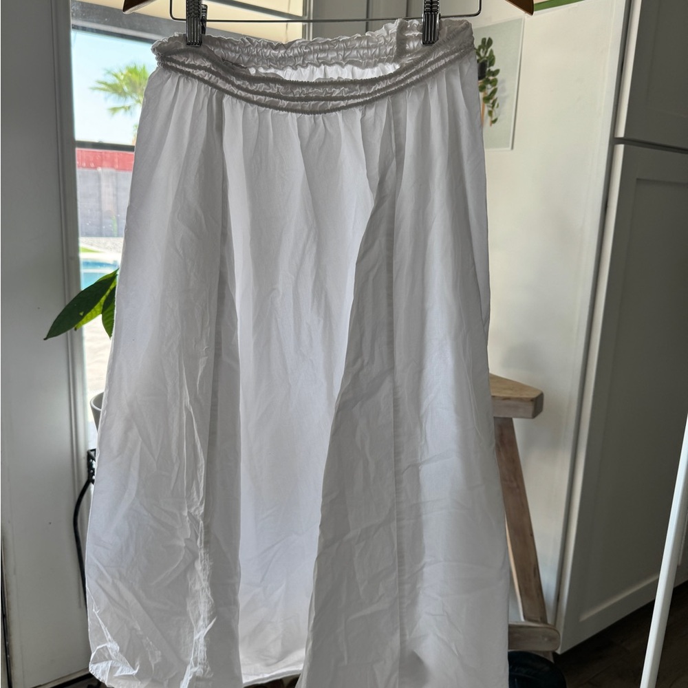 Madewell cotton White maxi midi Skirt